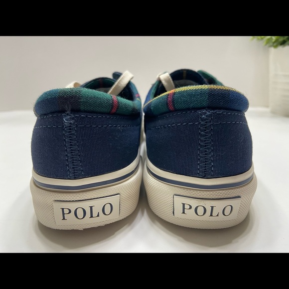 NEW Polo Ralph Lauren Faxon X Men's Lace Up Canvas Sneaker Shoes Navy 7-13 - Picture 5 of 9